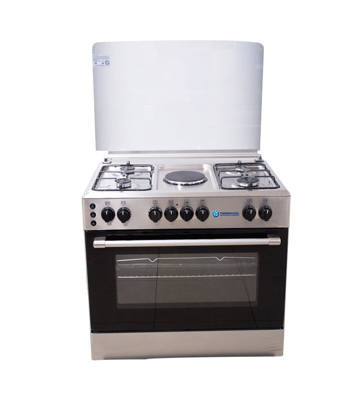 90x60cm Standing Cooker, 4 Gas 1 Elect Burners, High Grade S/Steel Top & Panel, Inox Body, Wide Finger Pot Stand, Oven & Grill, 2 Oven Lights, Oven Timer, Electric Ignite
