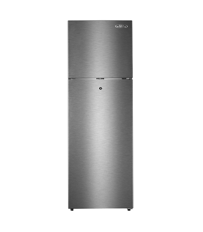 320L Double door refrigerator with large freezer compartment (up to 90L) and 100Hr frost retention after power outage.