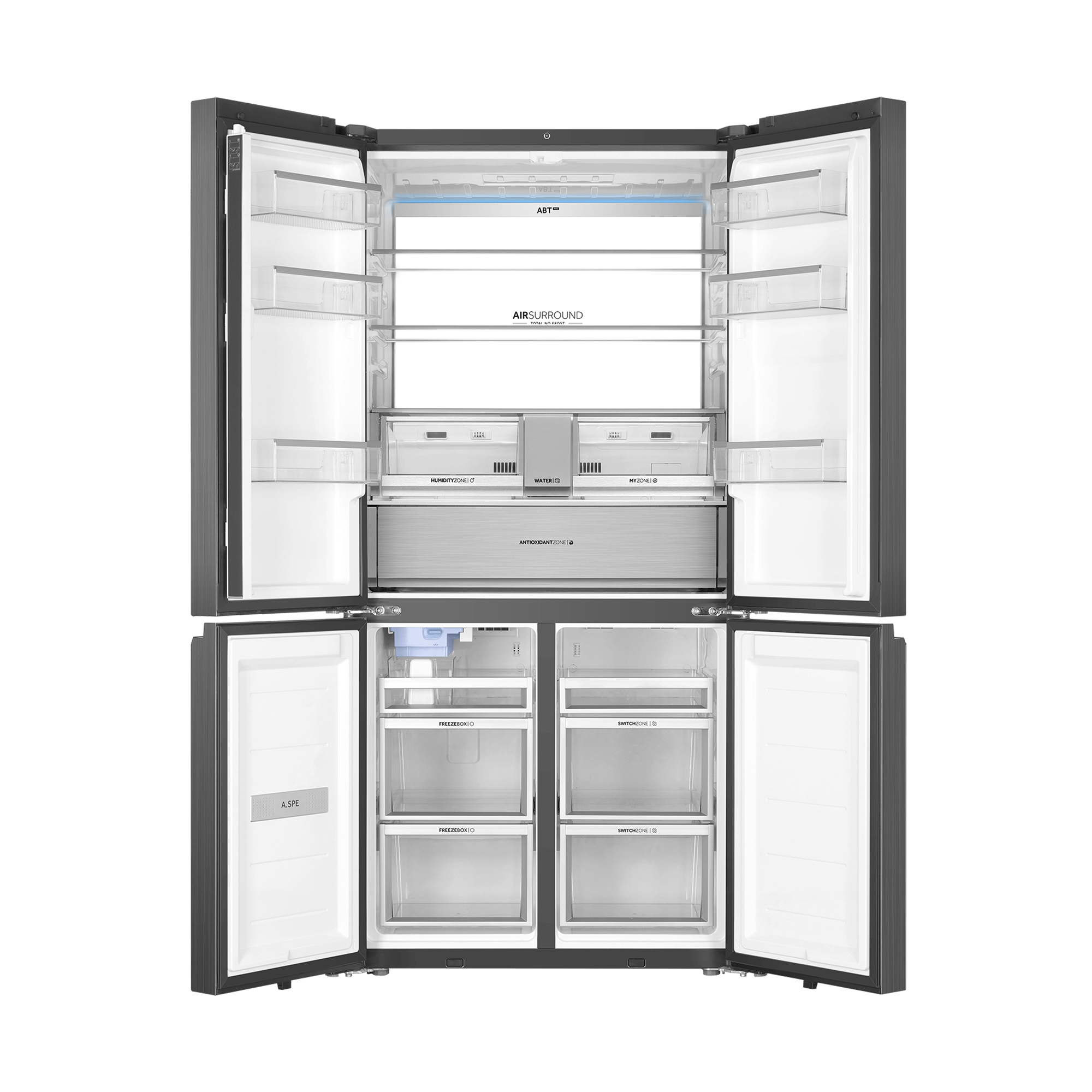 Thermocool HRF-825 Quad Door Refrigerator – Black - Image 2