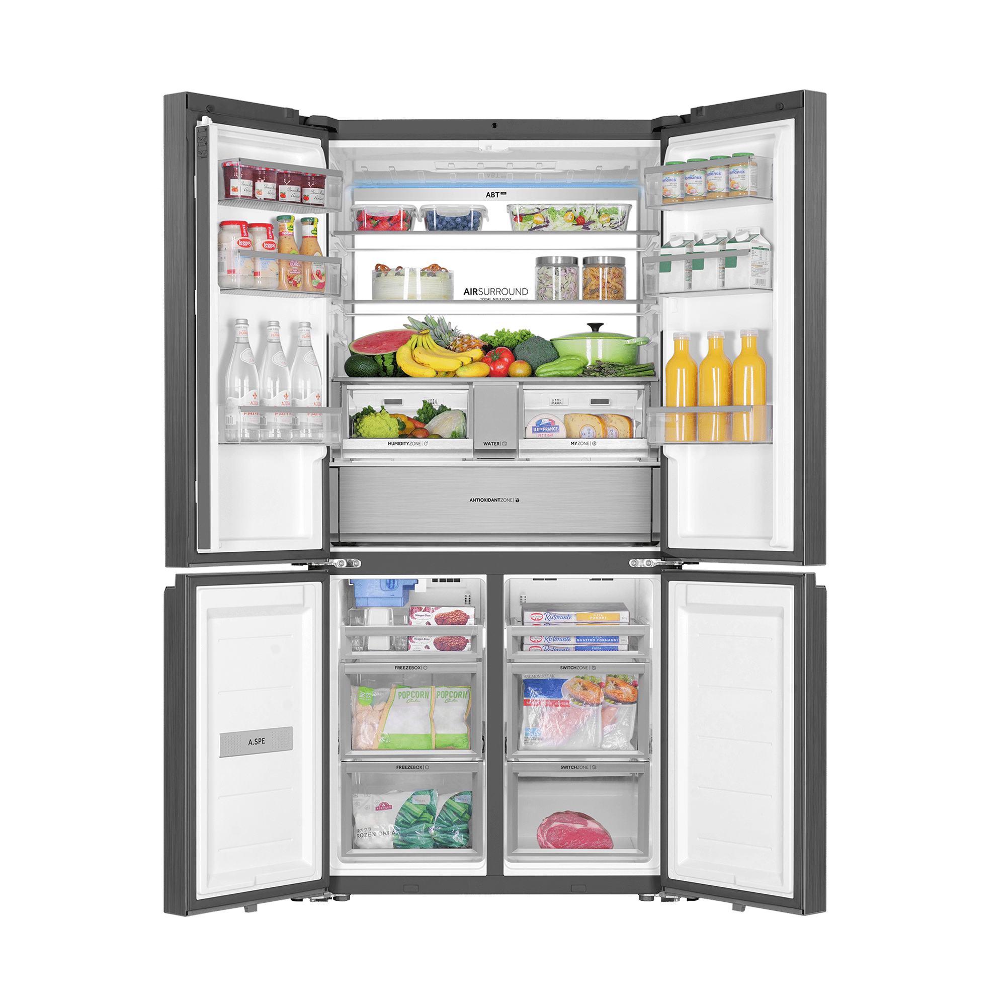 Thermocool HRF-825 Quad Door Refrigerator – Black - Image 4