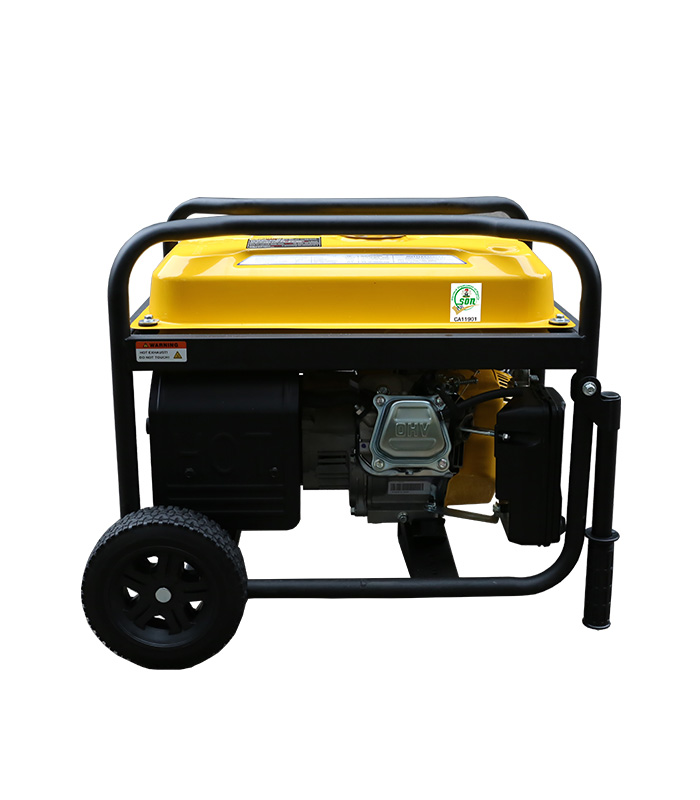 Hustler 4800ES. 4.1kVA/3.3kW.Single phase petrol generator. 4 stroke, OHV, forced air cooled, electric start, 223cc single cylinder engine. Suitable for medium loads. E.g. lightings, TV, Fans, Fridge, medium AC - Image 3