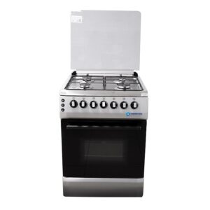60x60cm Standing Cooker, 4 Gas Burners, High Grade S/Steel Top, Inox Body, Oven & Grill, Oven Light, Electric Ignite, Chicken Rotisserie, Oven Timer Knob