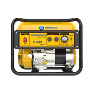 Bobo 2800MS. 25kVA/2kW. Single phase petrol generator. 4 stroke, OHV, forced air cooled, manual start, 196cc single cylinder engine. Suitable for small loads. E.g. lightings, TV, Fans and small fridge