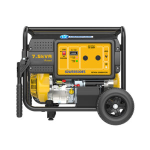 Igwe 8500ES. 7.5kVA/6kW. Single phase petrol generator, 4 stroke, OHV, forced air cooled, electric start 420cc single cylinder engine. Suitable for heavy loads. E.g. lightings, TV, Fans, Fridge, Freezer and big ACs
